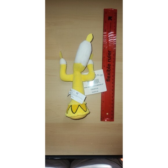 NWT Disney Store Beauty And The Beast Lumiere Mini Bean Bag Plush 8" 1990's - Picture 2 of 3